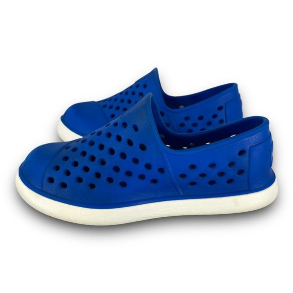 Toms Romper Perforated Sneakers 10010624 Low Top Slip On Blue White Toddler 7 - Picture 4 of 10